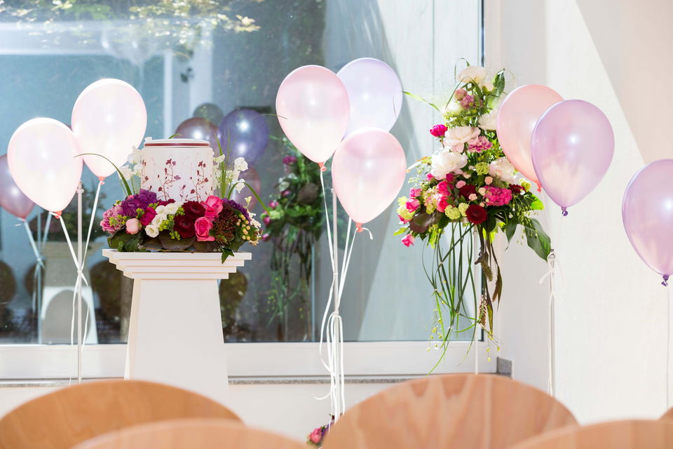 Deko für die Trauerfeier